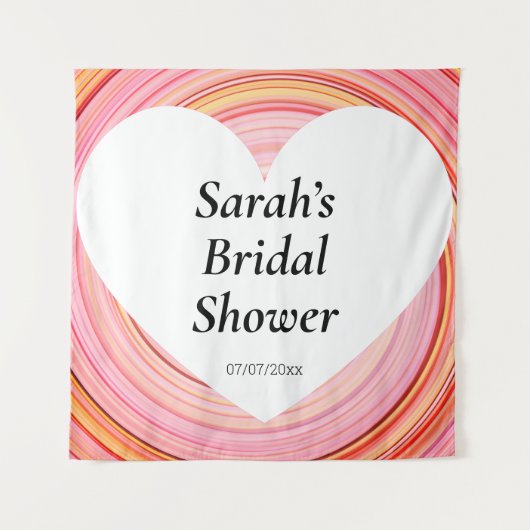 Wedding shower wall poster personalized wandkleed (Voorkant)