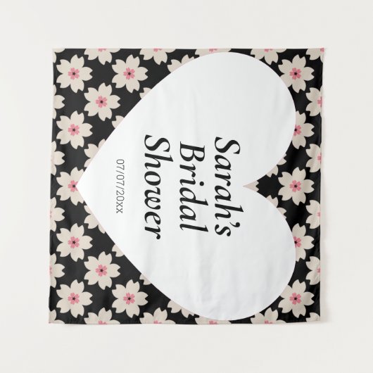 Wedding shower wall poster personalized wandkleed (Voorkant (horizontaal))