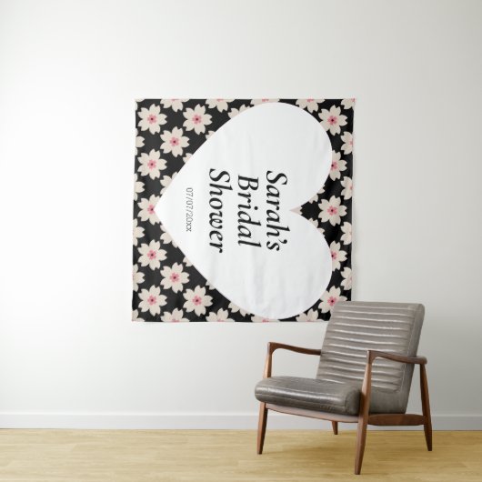 Wedding shower wall poster personalized wandkleed (In Situ (horizontaal))