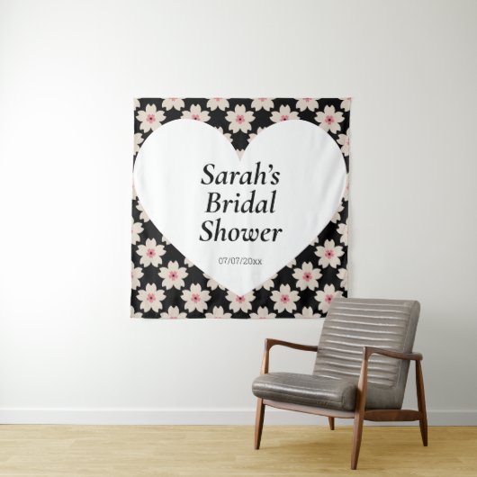 Wedding shower wall poster personalized wandkleed (In situ)