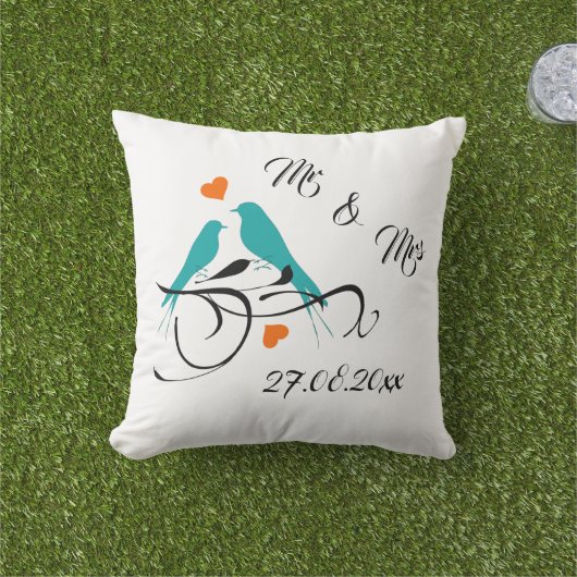 Wedding Sierkussen Mr & Mrs. (Gras)