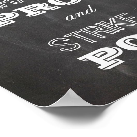 Wedding sign - Grab a prop and strike a pose Poster (Hoek)