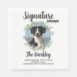 Wedding Signature Drink Dog Photo Servet