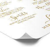 Wedding Signature Drink Personalized Gold Bar Poster