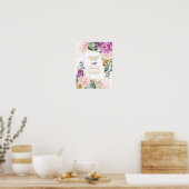 Wedding Signature Drink Tropische Floral Greenery Poster (Keuken)