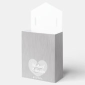 Wedding Silver Glitter - Gepersonaliseerd Bedankdoosjes (Geopend)
