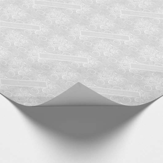 Wedding Silver Het is een mooie dag luxe Fancy Cadeaupapier (Hoek)