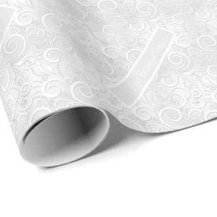 Wedding Silver Het is een mooie dag luxe Fancy Cadeaupapier