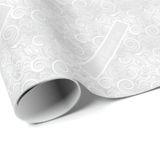 Wedding Silver Het is een mooie dag luxe Fancy Cadeaupapier