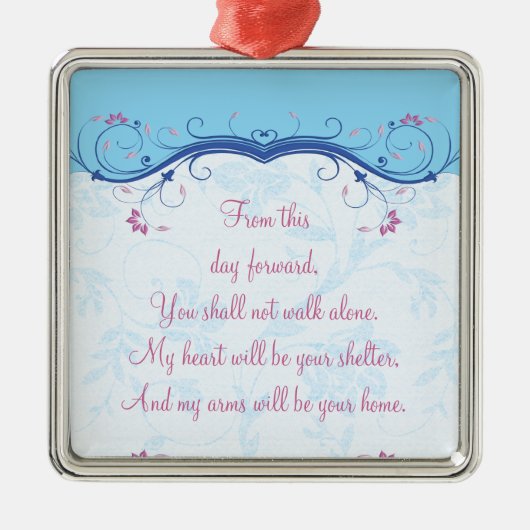 Wedding Silver Love Ornament (Voorkant)