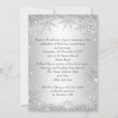 Wedding Silver Winter Wonderland Royal Crown Kaart (Achterkant)