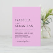 Wedding Simple Light Pink Kaart (Staand voorkant)