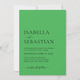 Wedding Simple Medium Sea Green Kaart