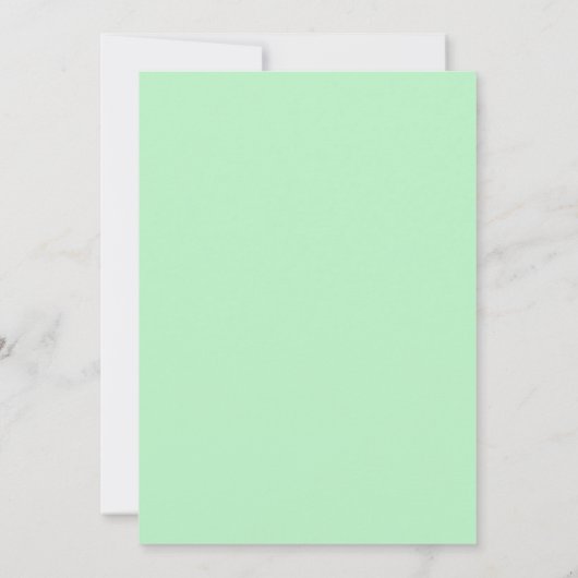 Wedding Simple Modern Pale Green Kaart (Achterkant)