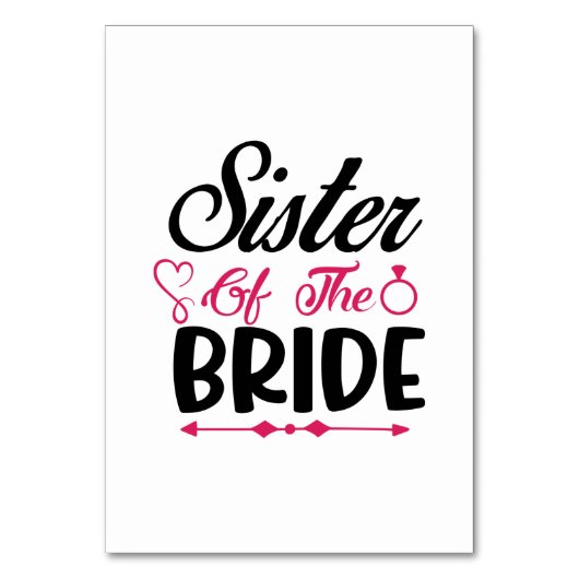 Wedding Sister Of The Bride Kaart (Voorkant)