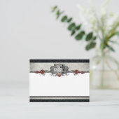 Wedding Skeletons Zwart & Grijs BLANK Place Cards Plaatskaartje (Staand voorkant)