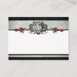 Wedding Skeletons Zwart & Grijs BLANK Place Cards Plaatskaartje