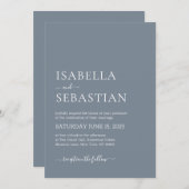 Wedding Slate Gray Kaart (Voorkant / Achterkant)