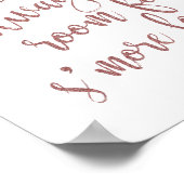 Wedding S'more Favor 8x10 Glitter Roos Gold Sign Poster (Hoek)