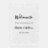 Wedding snowflakes winter welcome clear sign acryl bord (Voorkant)