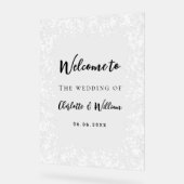 Wedding snowflakes winter welcome clear sign acryl bord (Hoek)
