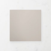 Wedding Soft Beige All in one set Drieluik Uitnodiging (Cover)