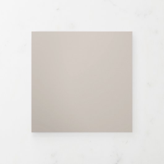 Wedding Soft Beige All in one set Drieluik Uitnodiging (Cover)