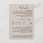 Wedding Soft Beige Details Informatiekaartje (Voorkant)