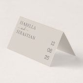 Wedding Soft Beige QR Code Playlist Kaart (Achterkant)