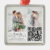 Wedding Song Afspeellijst QR Code Foto Bewaar Metalen Ornament (Voorkant)