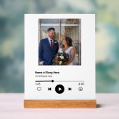 Wedding Song and Photo Acrylic Sign Acryl Bord (Neutraal)