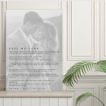 Wedding Song Lyrics Imitatie Canvas Print<br><div class="desc">Pas dit ontwerp aan met uw trouwteksten en foto's. cadeau voor Jubileum voor weddenschap Valentijnsdag cadeau</div>