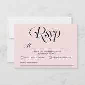 Wedding Song Request Cassettebandje Blush Pink RSV RSVP Kaartje (Voorkant)
