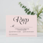 Wedding Song Request Cassettebandje Blush Pink RSV RSVP Kaartje (Staand voorkant)