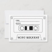 Wedding Song Request Cassettebandje RSVP (Achterkant)