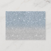 Wedding Song Request Dusty Blue Glitter Insert Informatiekaartje (Achterkant)