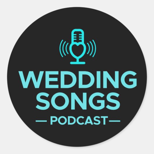 Wedding Songs Podcast Logo Sticker (Voorkant)