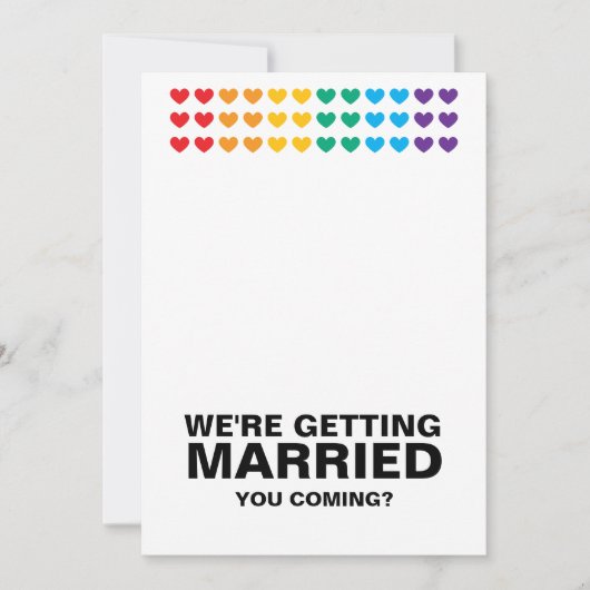 Wedding Sounds Gay Fun Rainbow Pride Kaart (Voorkant)