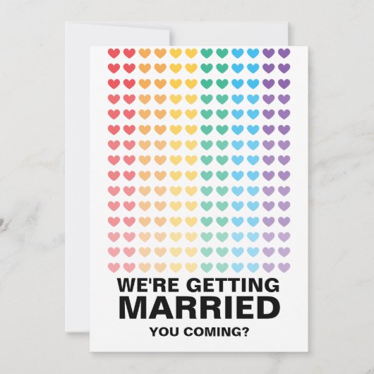Wedding Sounds Gay Fun Rainbow Pride Kaart (Voorkant)
