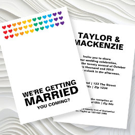 Wedding Sounds Gay Fun Rainbow Pride Kaart