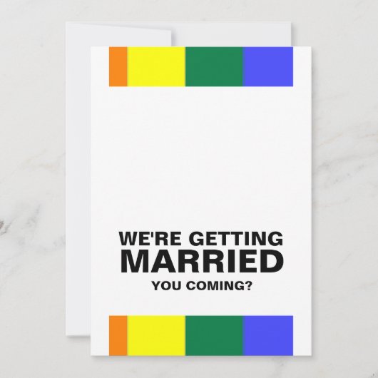 Wedding Sounds Gay Fun Rainbow Pride Kaart (Voorkant)