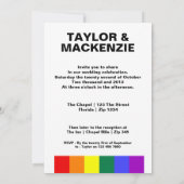 Wedding Sounds Gay Fun Rainbow Pride Kaart (Achterkant)