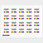 Wedding Sounds Gay Fun Rainbow Pride Vierkante Sticker (Vel)
