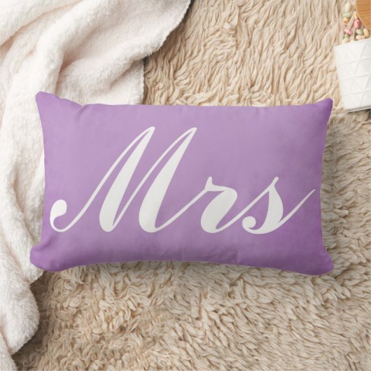 Wedding Souvenir Mr. en Mrs. Paars Parchment Kussen (Deken)