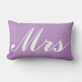 Wedding Souvenir Mr. en Mrs. Paars Parchment Kussen (Voorkant)