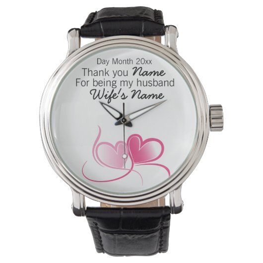 Wedding Souvenirs, cadeaus, spoelen voor gasten Horloge (Voorkant)