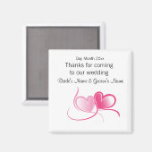 Wedding Souvenirs, cadeaus, spoelen voor gasten Magneet (Voorkant / Achterkant)