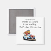 Wedding Souvenirs, cadeaus, spoelen voor gasten Magneet (Voorkant / Achterkant)