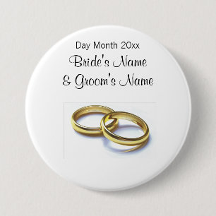 Wedding Souvenirs, cadeaus, spoelen voor gasten Ronde Button 7,6 Cm