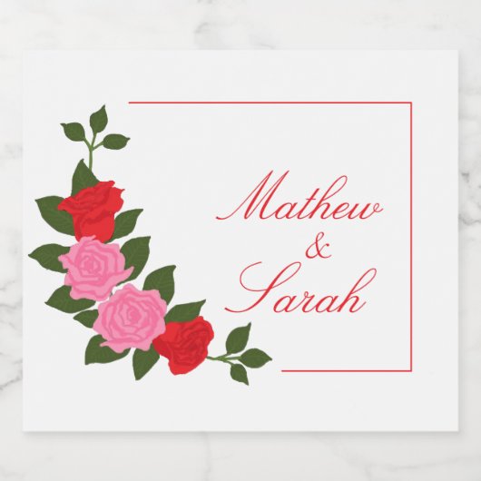 Wedding Sparkling Wijnetiket (Enkel label)